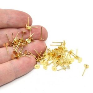 KC Gold Earring Post  6mm