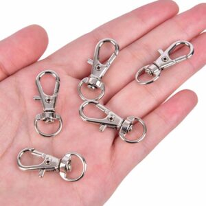 10pcs Silver Swivel Lobster Claw