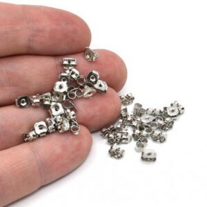 Rhodium Silver Butterflies