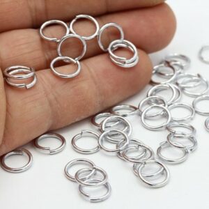 Rhodium Silver Jumprings 10mm