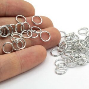 Rhodium Silver Jumprings 6mm