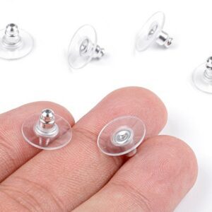 Silver Earing Back With Stabilizer