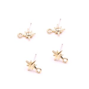 Morning Star Connectors - Gold Plated & 925 Silver Post