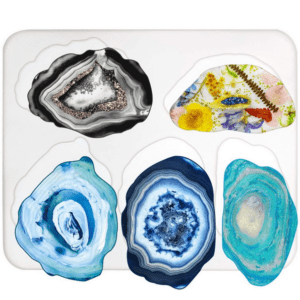 5pc Geode Coaster Mould