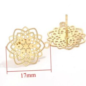Filigree Mandala Stud Connectors