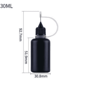 30ml Needle Tip UV Resin Applicator Bottle - Black