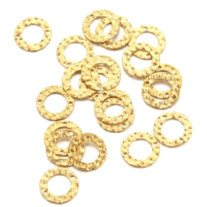 Stainless Steel Hammered Donut Connectors