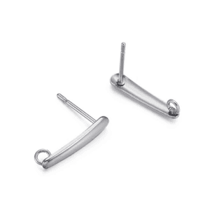 Tapered Rectangle Stud Connectors - Stainless Steel Silver