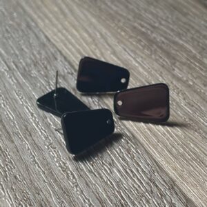 Black Acrylic Trapezoid Stud Connector