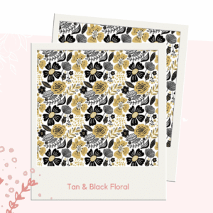 Tan & Black Floral
