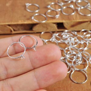 Light Silver Hoops 20mm