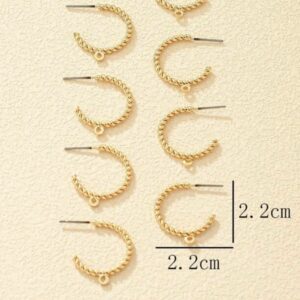 Rope Twist Hoop  (with SS post)