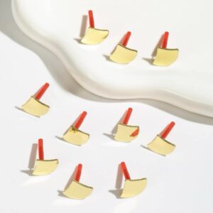 Gold Fan Shape Stud Connector with SS Post