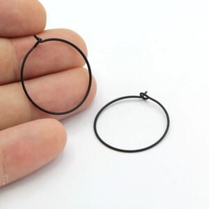 Black Hoops 25mm