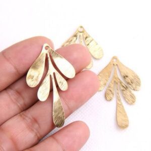 Leaf Pendant Connector (Brass)