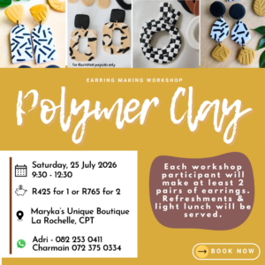 Polymer Clay Earring Workshop 25 July 2026